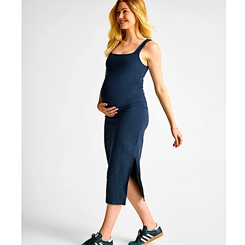 Beyond the Bump Navy Midi Dress